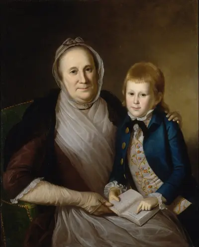 Mrs. James Smith And Grandson av Charles Willson Peale