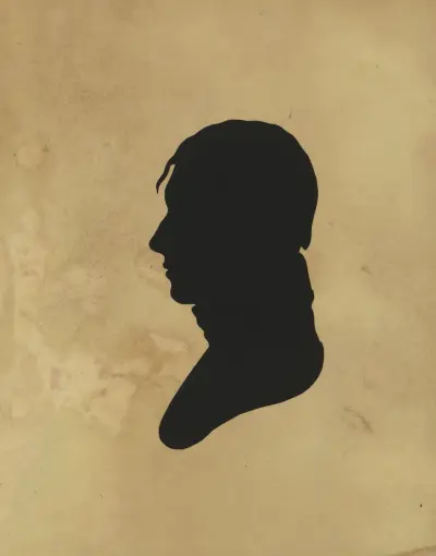 Silhouette of man facing left, no. 11 av Charles Willson Peale