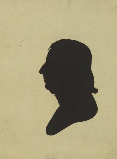 Silhouette of man facing left, no. 3, Charles Willson Peale