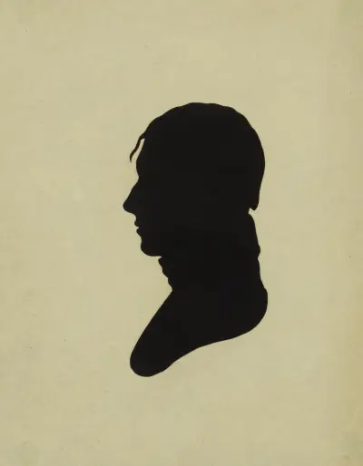 Silhouette of man facing left, no. 4 av Charles Willson Peale