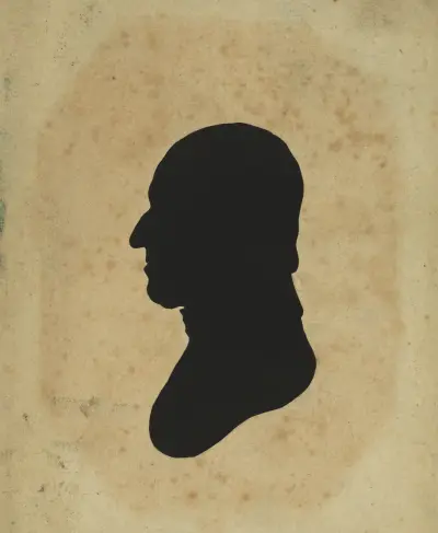 Silhuett av man vänd åt vänster, nr 9 av Charles Willson Peale
