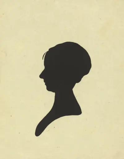 Silhouette of woman facing left, no. 2 av Charles Willson Peale