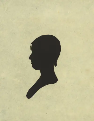 Silhouette of woman facing left, no. 3 av Charles Willson Peale