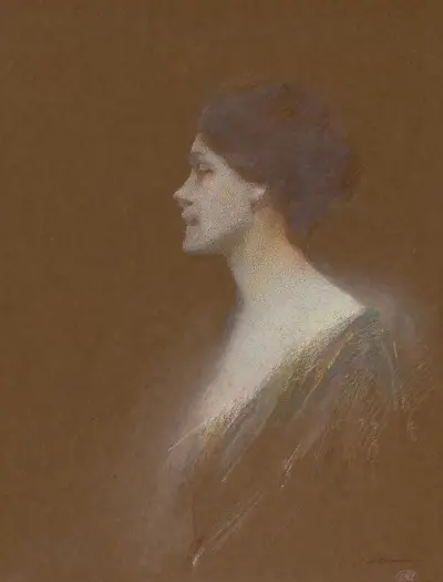 Portrait of a Woman av Thomas Wilmer Dewing