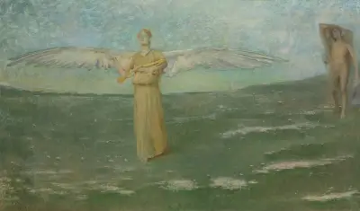Tobias och ängeln av Thomas Wilmer Dewing