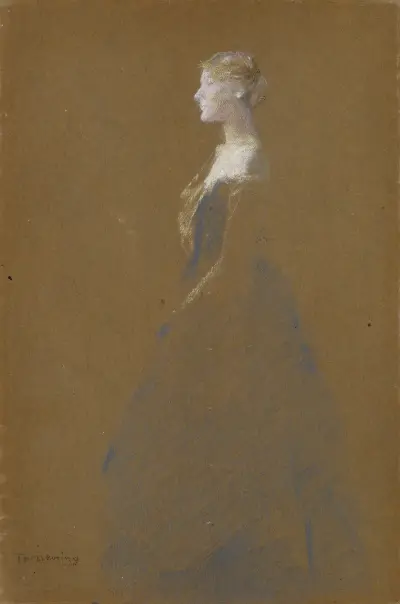 Woman in a Blue Dress, Thomas Wilmer Dewing