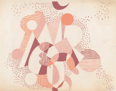 Design for an unidentified project.] [Color study of an abstract theme von Winold Reiss
