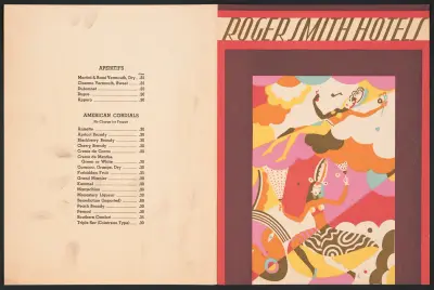 Design for drink menu, Casino in the Sky, Holyoke, MA. av Winold Reiss