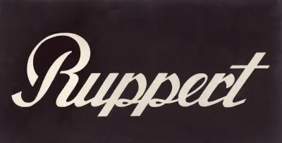 Stylized logo for Ruppert Beer av Winold Reiss