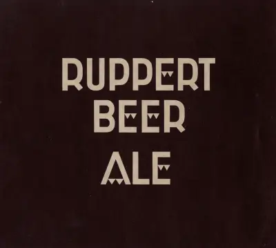 Stylized logo for Ruppert Beer av Winold Reiss