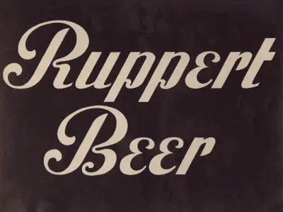 Stylized logo for Ruppert Beer av Winold Reiss