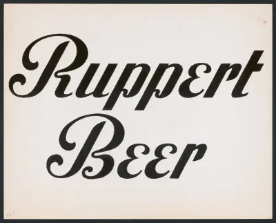 Typographical studies for Ruppert Beer av Winold Reiss