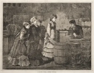 A Country Store, Getting Weighed av Winslow Homer