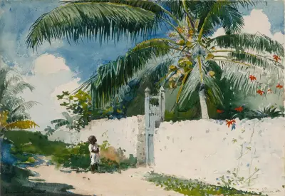 A Garden in Nassau av Winslow Homer