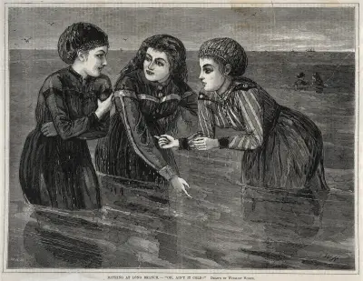 Bathing at Long Branch, – ‘Oh, Ain’t it Cold!’ av Winslow Homer