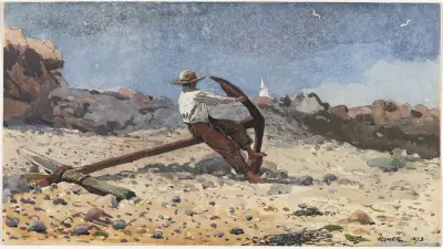 Boy with Anchor av Winslow Homer