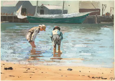Boys Wading av Winslow Homer