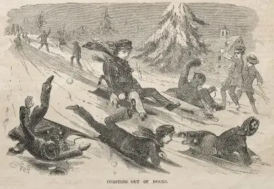 Coasting Out of Doors av Winslow Homer