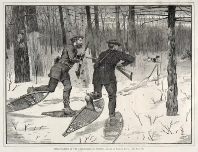 Deer Stalking in the Adirondacks in Winter av Winslow Homer