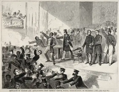 Expulsion of Negroes and Abolitionists from Tremont Temple, Boston, Massachusetts, on December 3, 1860 av Winslow Homer
