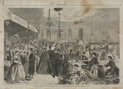 Great Fair Given at the City Assembly Rooms, New York, December, 1861, in Aid of the City Poor av Winslow Homer