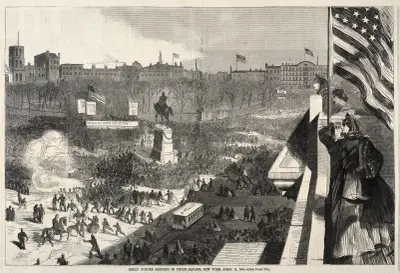 Great Sumter Meeting in Union Square, New York, April 11, 1863 av Winslow Homer