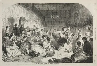 Husking the Corn in New England av Winslow Homer