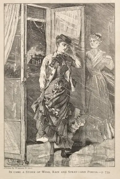 In Came a Storm of Wind, Rain and Spray – and Portia, 1869 – nr 2 av Winslow Homer