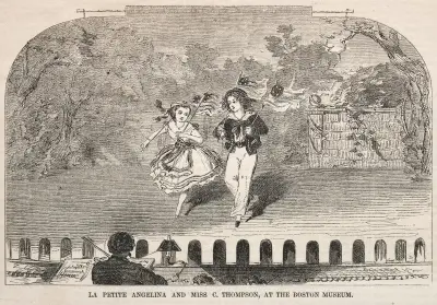 La Petite Angelina and Miss C. Thompson, at the Boston Museum av Winslow Homer