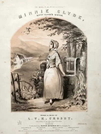 Minnie Clyde – Sheet Music Cover av Winslow Homer