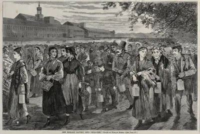 New England Factory Life – ‘Bell-Time’ av Winslow Homer