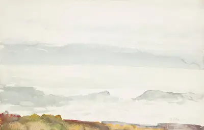 Ocean Seen from a Cliff, Prout’s Neck, Maine av Winslow Homer