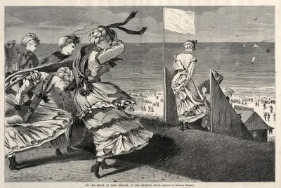 On the Bluff at Long Branch, at the Bathing Hour av Winslow Homer