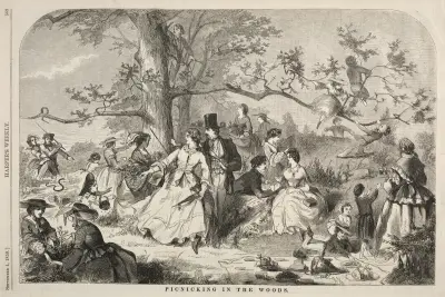 Picknicking in the Woods av Winslow Homer