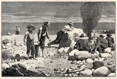 Seaside Sketches – A Clam-Bake av Winslow Homer