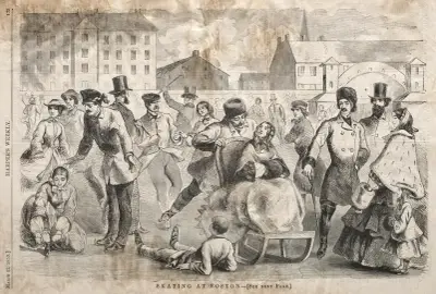 Skating at Boston av Winslow Homer
