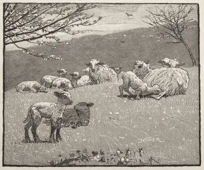 Spring Lamb av Winslow Homer