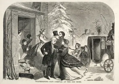 Thanksgiving Day – Arrival at the Old Home av Winslow Homer