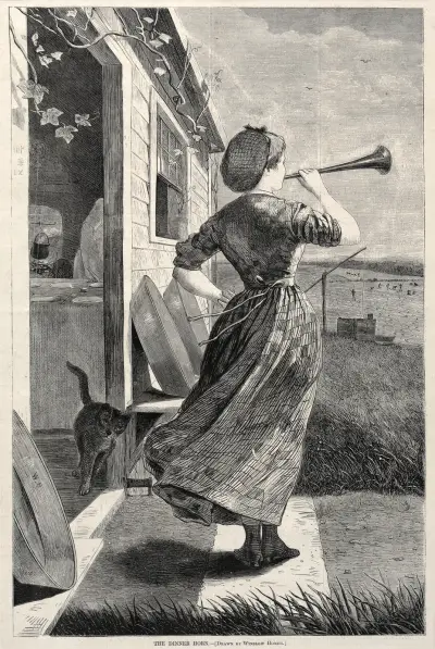 The Dinner Horn, 1870 – nr 2 av Winslow Homer