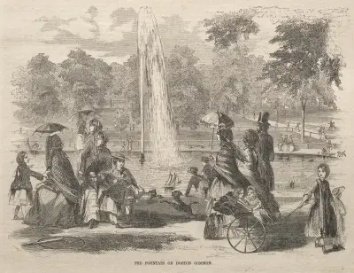 The Fountain at Boston Common av Winslow Homer