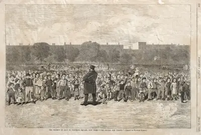 The Fourth of July in Tompkins Square, New York – ‘The Sogers Are Coming’ av Winslow Homer