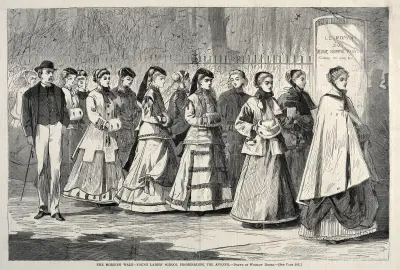 The Morning Walk – Young Ladies’ School Promenading the Avenue av Winslow Homer
