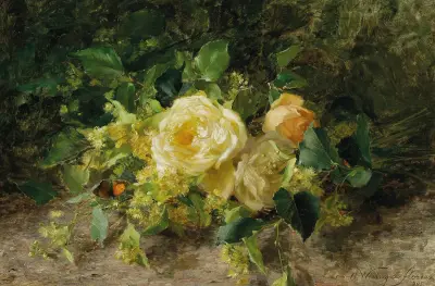 Ein Rosenstrauß von Olga Wisinger-Florian