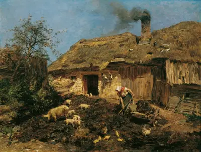 Arbeit am Bauernhof, 1888 – Nr. 1 von Olga Wisinger-Florian