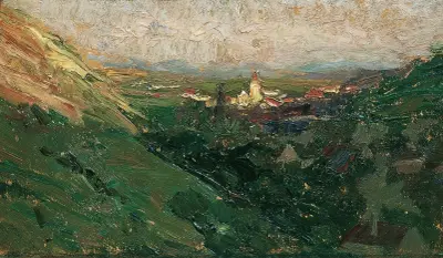 Blick auf das Kahlenberger Dorf von Olga Wisinger-Florian