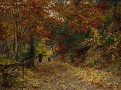 Fallendes Laub von Olga Wisinger-Florian