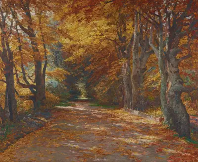 Praterallee im Herbst von Olga Wisinger-Florian