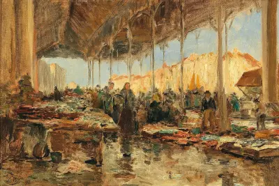 Fiskmarknaden i Venedig av Olga Wisinger-Florian
