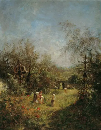 Verfallener Friedhof in Goisern von Olga Wisinger-Florian