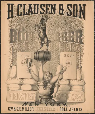H. Clausen & Son. Bock Beer av Wittemann Bros.